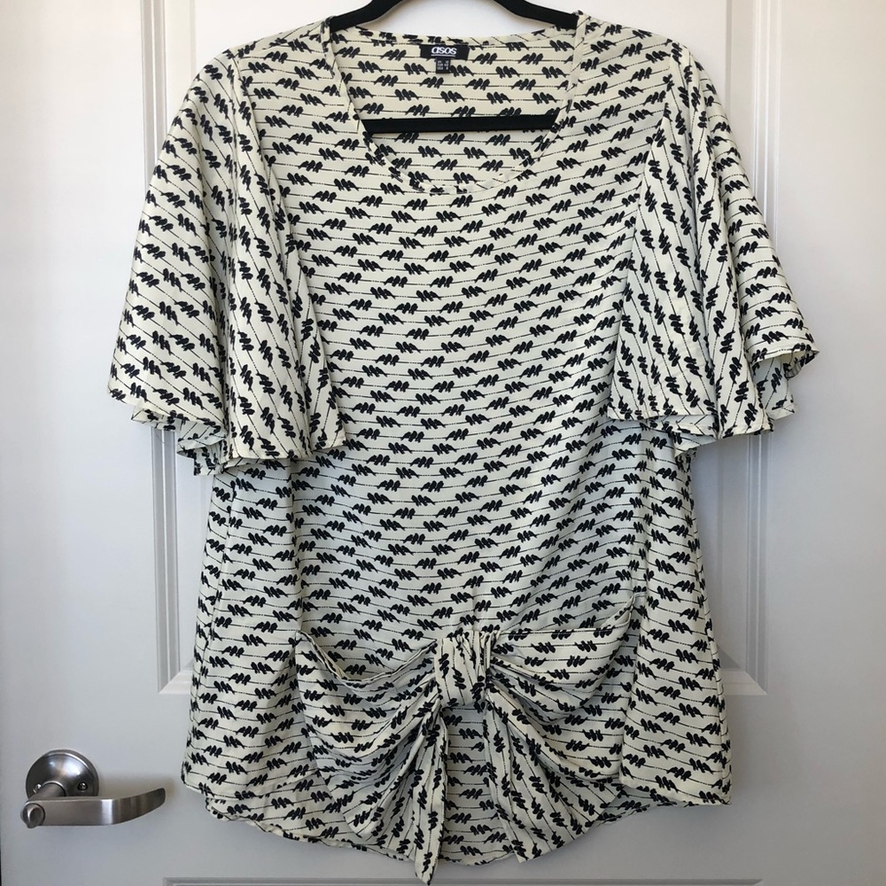Bird Print Blouse
